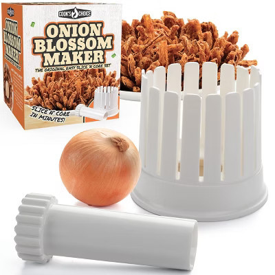 The Original Cook's Choice Onion Blossom Maker Set- All-in-One Blooming Set w Core Cutter & Knife Guide- Restaurant Style Fried Onion Blossom | Target