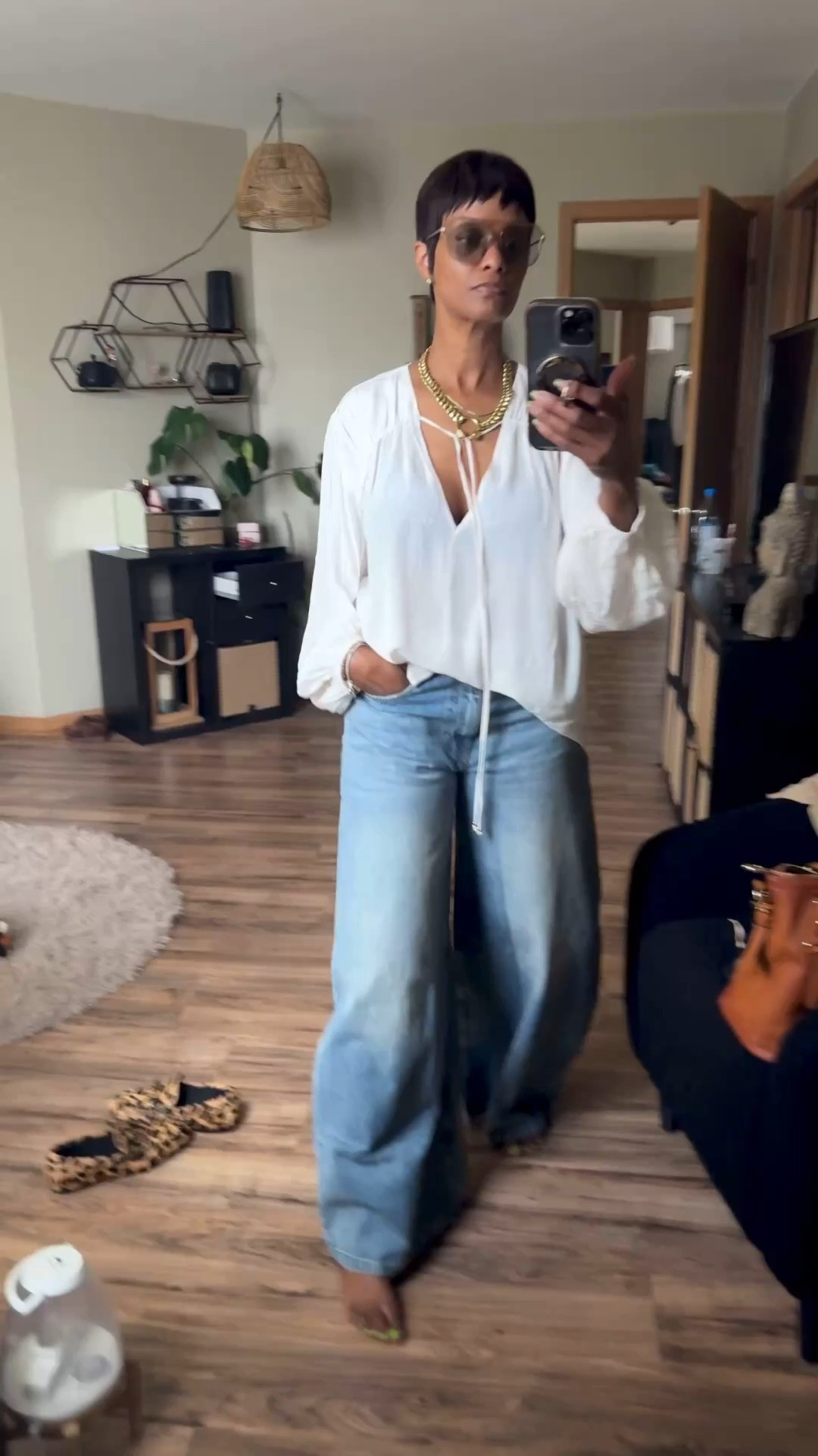 Just a quick cute try on of some pieces I stumbled across in H&M
I’m 5’6 140 lbs 
Wearing a (M) in the top and (8) in the jeans. The shirt dress is a (M) and runs oversized. I love it, the dress is so tall girl friendly for heels. Purchased one last year that was a blk & wht strip and it was all the rave! 

#springstyle #springfinds 

#LTKSeasonal #LTKootd #LTKOver40