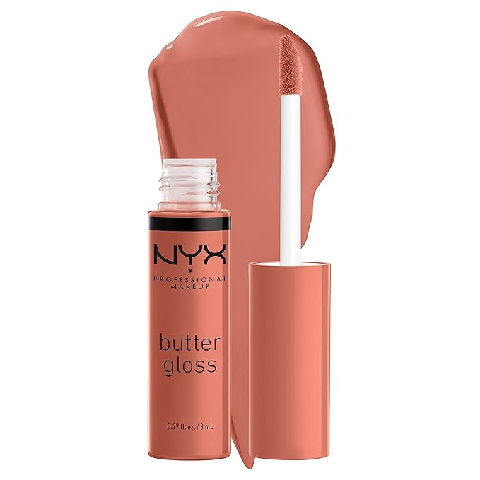 NYX PROFESSIONAL MAKEUP Butter Gloss Brown Sugar, Non-Sticky Lip Gloss - Sugar High (Peachy Light... | Amazon (US)