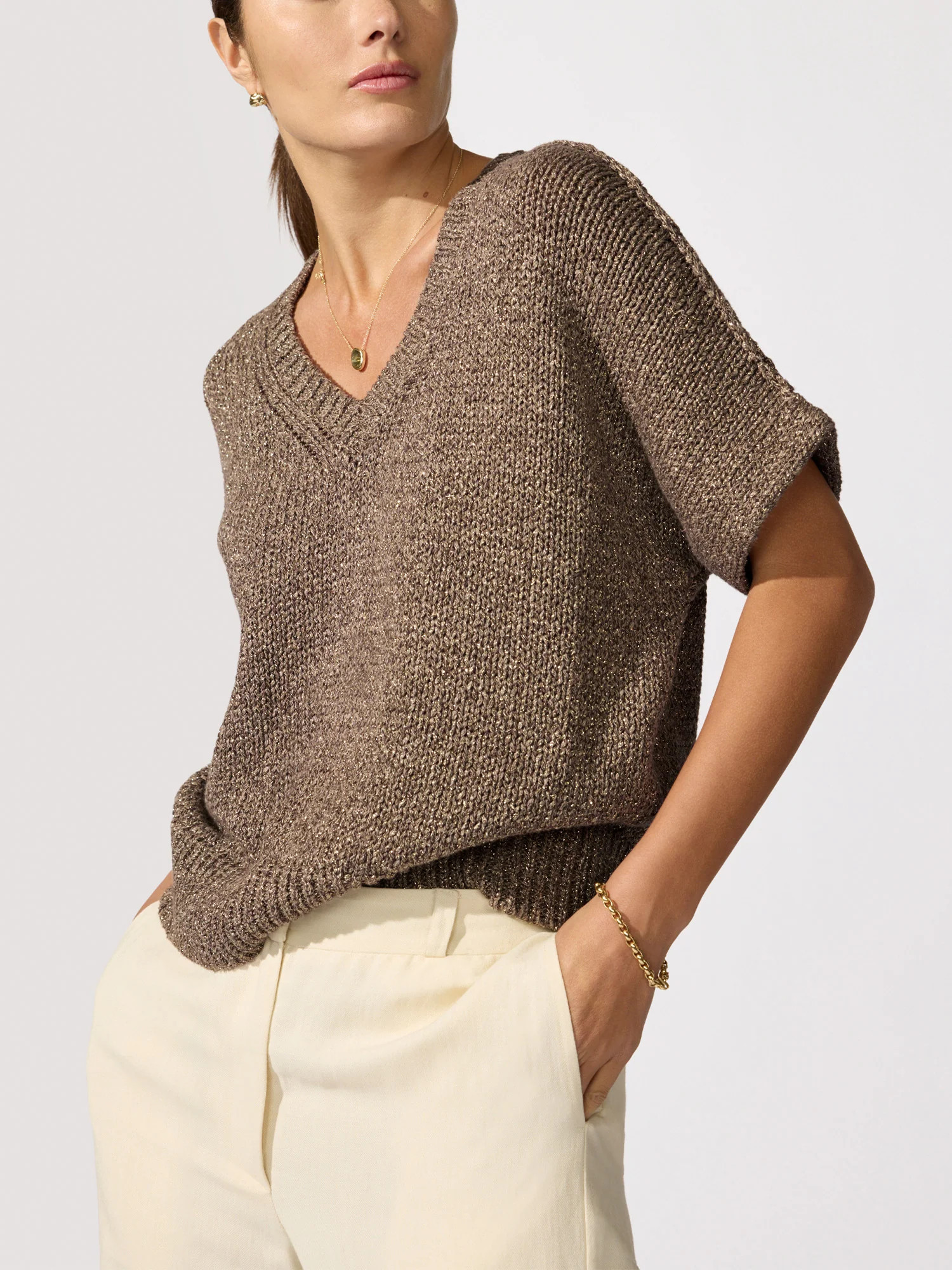 The Gaia Metallic Tee | Brochu Walker