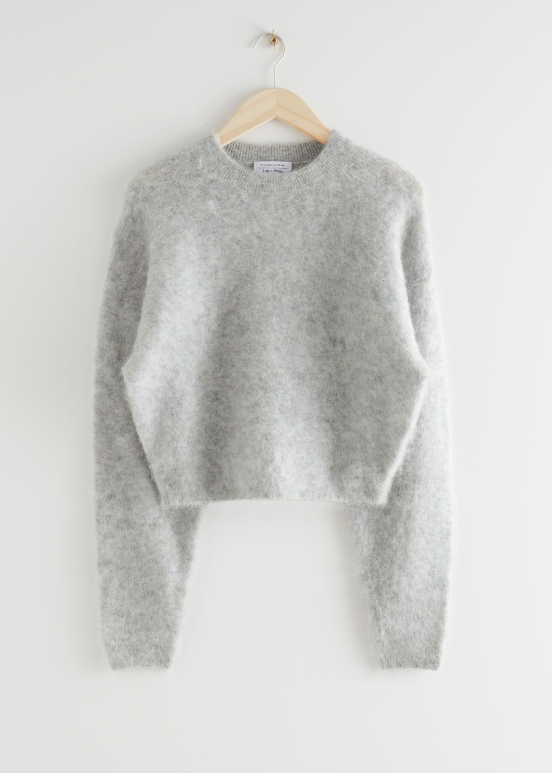 Fuzzy Jacquard Knit Sweater - Grey | & Other Stories (EU + UK)