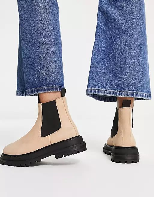 ASOS DESIGN Appreciate suede chelsea boots in beige | ASOS (Global)