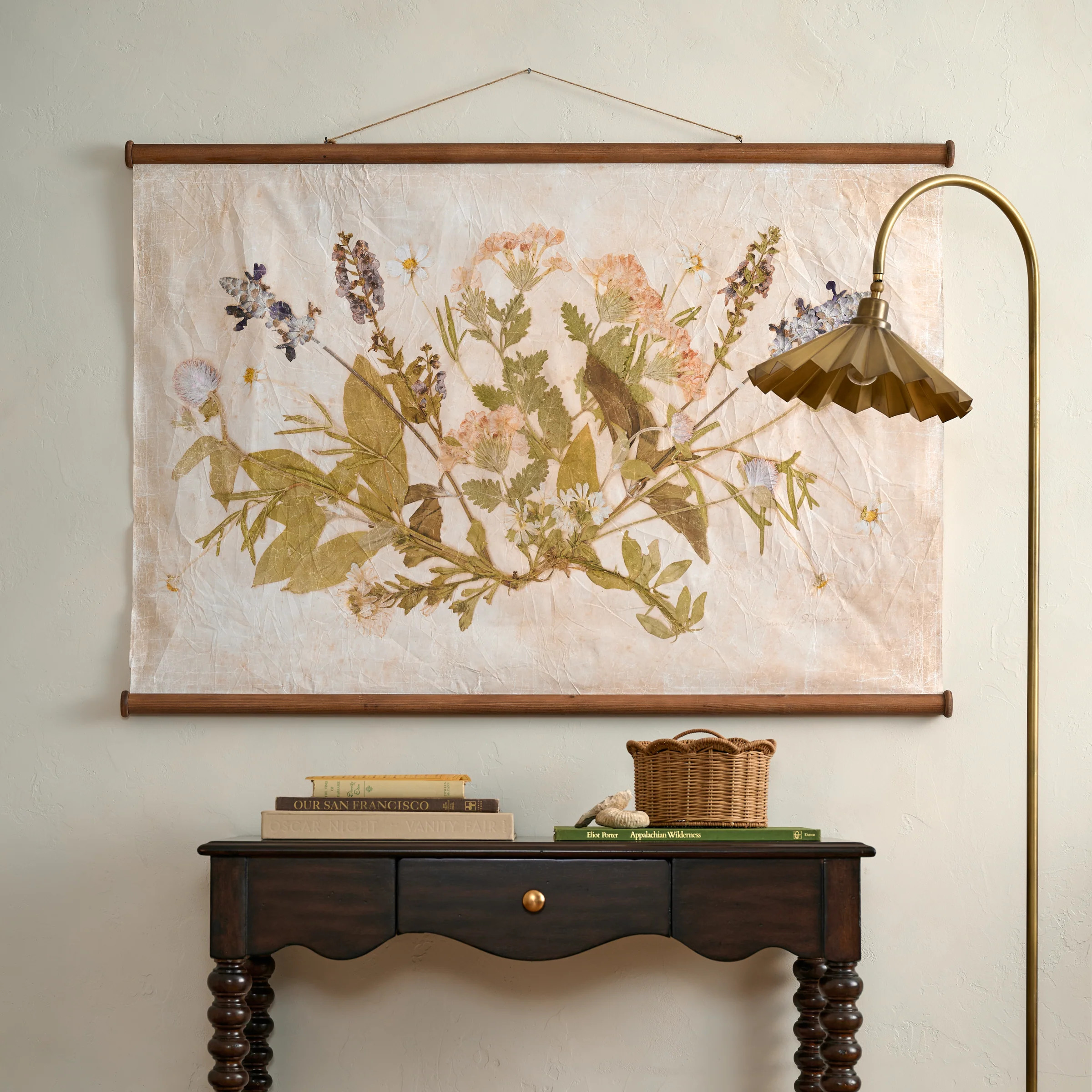 Jo's Hand Pressed Herbarium Tapestry - Seasonal Symphony | Magnolia