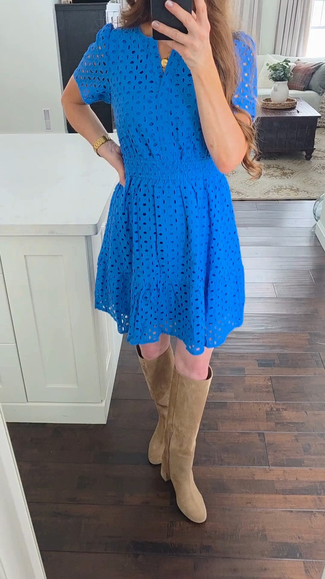 If you’ve been loving easy, throw-on dresses lately, this is one of those styles you’ll keep reaching for 🤍

Flattering, comfortable, and so easy to dress up or down — I paired it with boots here but it’ll be just as cute with sandals or flats.

This is the kind of dress I end up buying in multiple colors because it’s just so wearable day to day.

These eyelet styles tend to sell out quickly once spring hits, so I’ve linked this one + a other colors below.

#springdress #LTKootd #LTKspring #dressseason #femininefashion #everydaystyle #LTKstyle 

 #LTKdayinmylife #LTKgrwm #LTKootd
