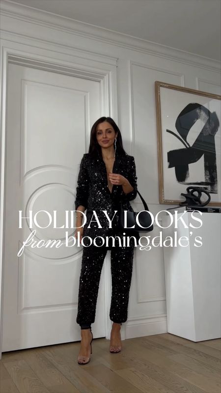 Holiday party looks on sale at the Bloomingdale’s Friends & Family sale! 
Take 25% off most of these pieces
Sequin suit wearing an XS
Reiss jumpsuit wearing a 0
Dress wearing a 0
Velvet jumpsuit wearing an XS
@bloomingdales #bloomingdales #ad

#LTKstyletip #LTKsalealert #LTKHoliday