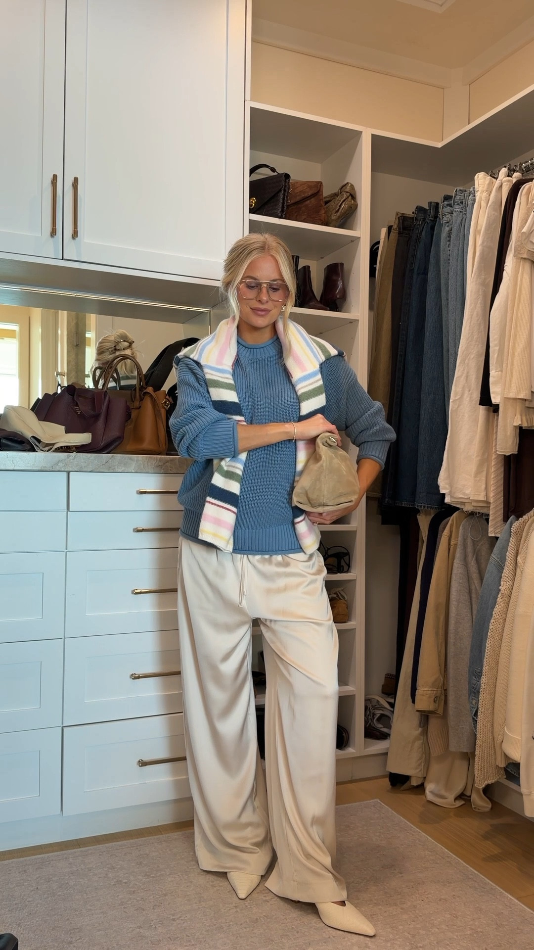 Wearing a medium in sweater (blue), medium in draped sweater (cream striped), medium in pant (cream - sized up for pregnancy), shoes run tts! #kathleenpost

Spring transition outfit, spring outfits, casual spring date look, date night look, bump friendly, maternity look



#LTKSeasonal #LTKootd #LTKBump

#LTKspring #LTKspringtrends #LTKgrwm