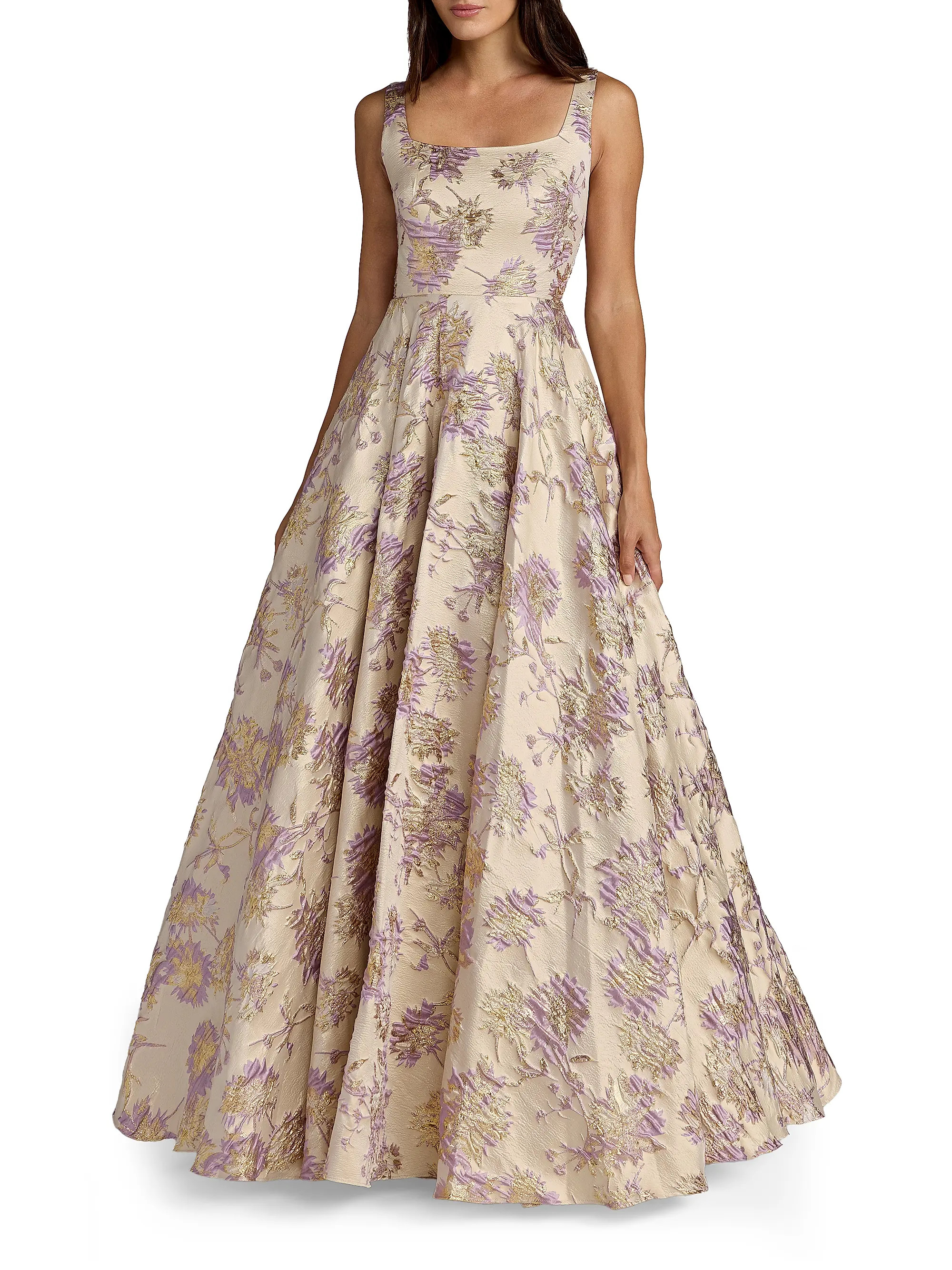 Mac Duggal Floral Brocade Sleeveless Gown | Saks Fifth Avenue | Saks Fifth Avenue