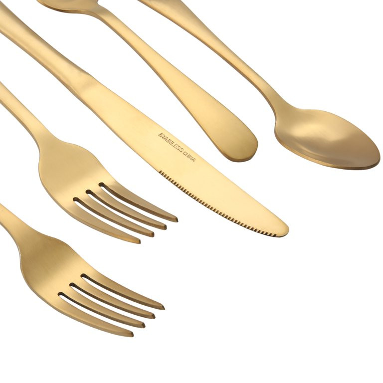 Better Homes & Gardens 20 Pieces Arlo Flatware Set with Matte Finish | Walmart (US)