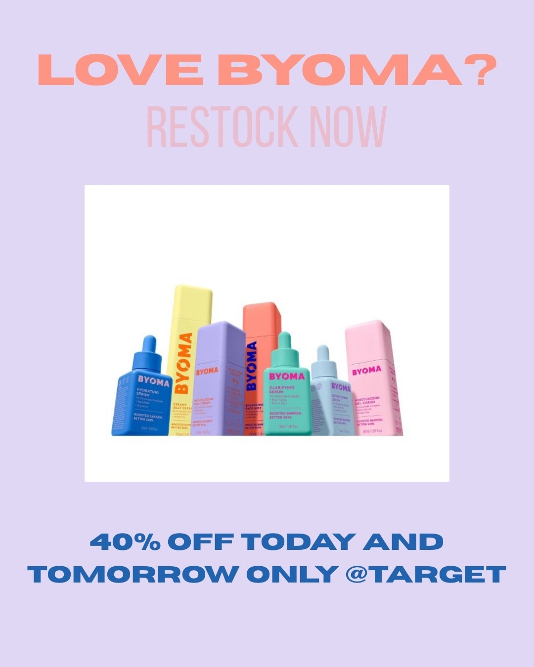 RUN don’t walk 🏃🏼‍♀️ Target is having a HUGE sale and Byoma skincare is 40% OFF 🤍 today & tomorrow ONLY!! If you’ve been wanting to try one or need to restock your faves, now is the time. These are staples for me and such a good deal you don’t want to miss!! #targetfinds #ltkunder50 #salealert #wellnessessentials #selfcarefinds

#LTKselfcare #LTKSaleAlert #LTKBeauty