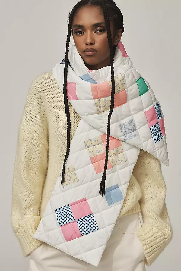 By Anthropologie Quilted Patch Puffer Scarf | Anthropologie (US)