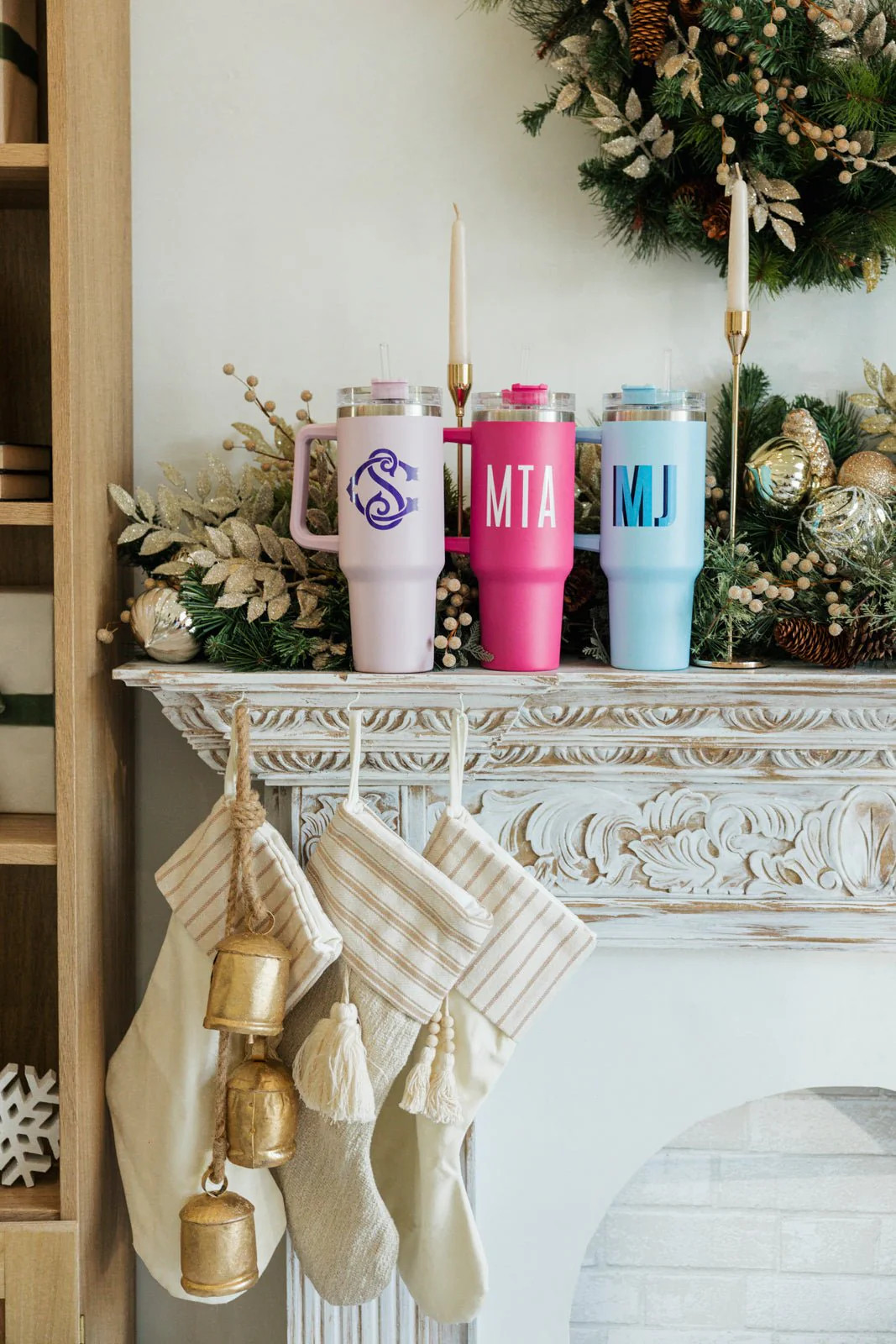 Shadow Monogram 40 oz Tumbler | Sprinkled With Pink