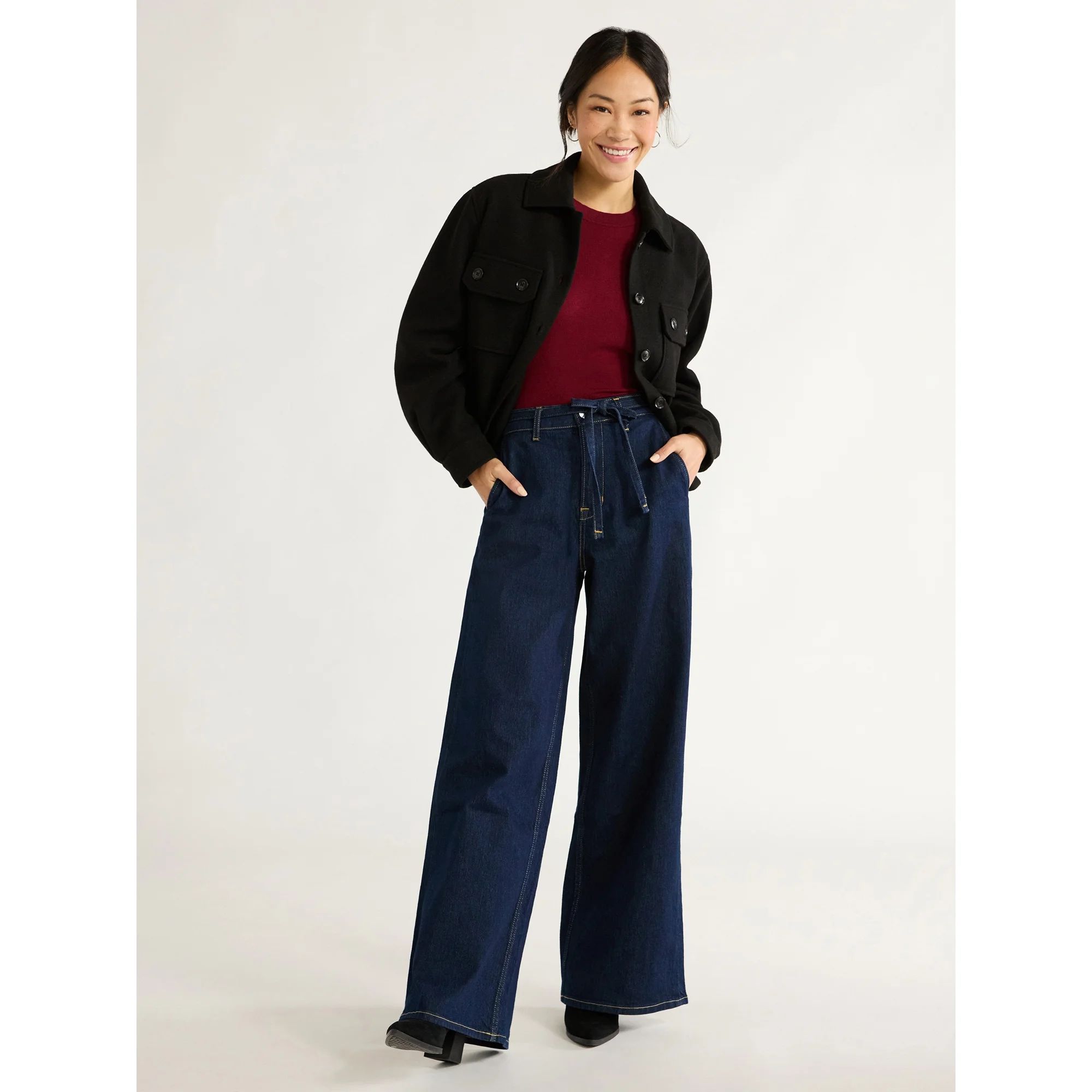 Free Assembly Women's Cropped Utility Jacket, XS-XXL | Walmart (US)