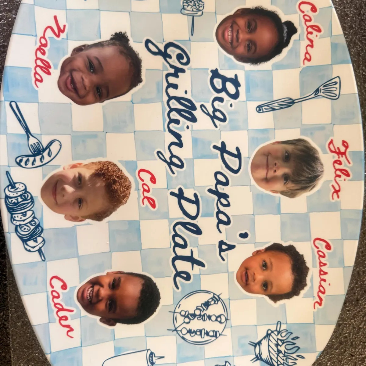 Personalized Photo Dad's Grilling Plate, Custom Baby Face Grill Platter, Father\u2019s Day Gift f... | Etsy (Global)