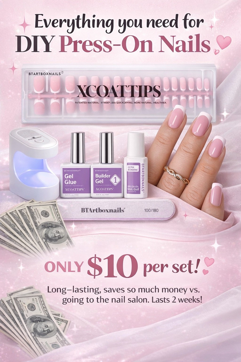 Press on nails that last 2+ weeks. So easy to do. Saves so much $$

DIY nails. Press on nails. French manicure  

#LTKgrwm #LTKselfcare #LTKBeauty