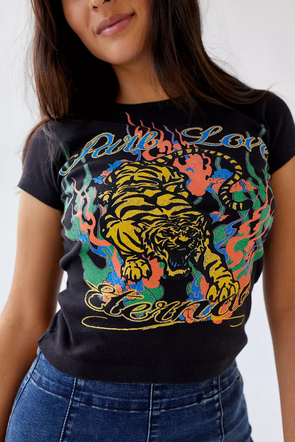 Pure Love Tiger Baby Tee | Urban Outfitters (US and RoW)