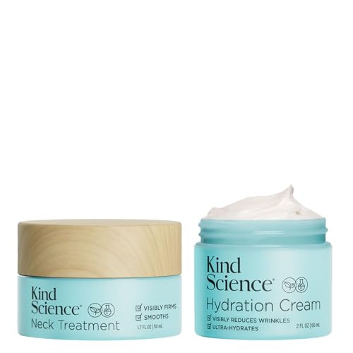 Kind Science by Ellen DeGeneres Face & Neck Duo - 2-Piece Skin Care Set with Hydration Cream Face Moisturizer & Neck Treatment for Firming & Tightening - Anti Aging, Visibly Reduces Wrinkles | Amazon (US)
