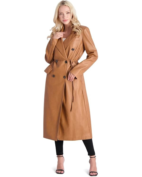 Avec Les Filles Women's Belted Faux Leather Coat | Amazon (US)