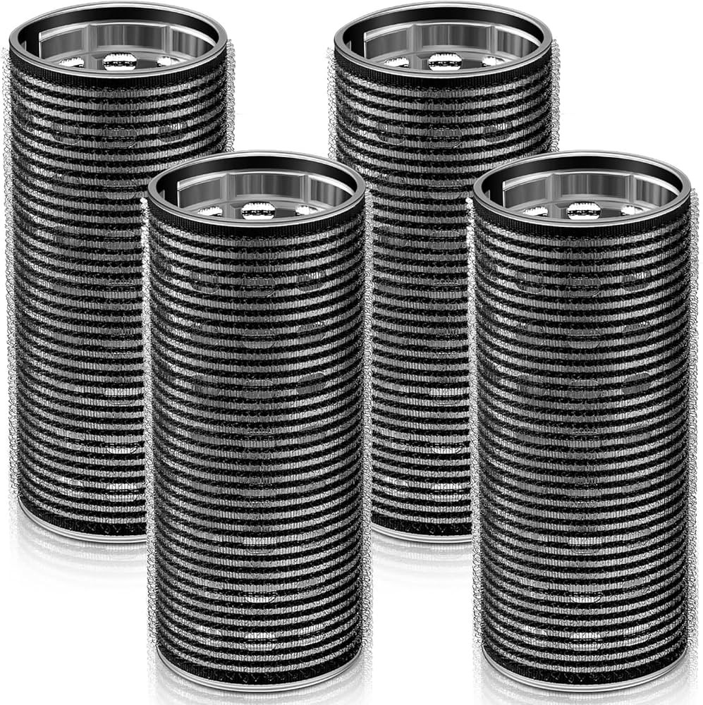 WILLBOND 4 Pcs Long Hair Rollers for Bangs Aluminum Core Curlers Thermal Self Grip Roller for Lon... | Amazon (US)