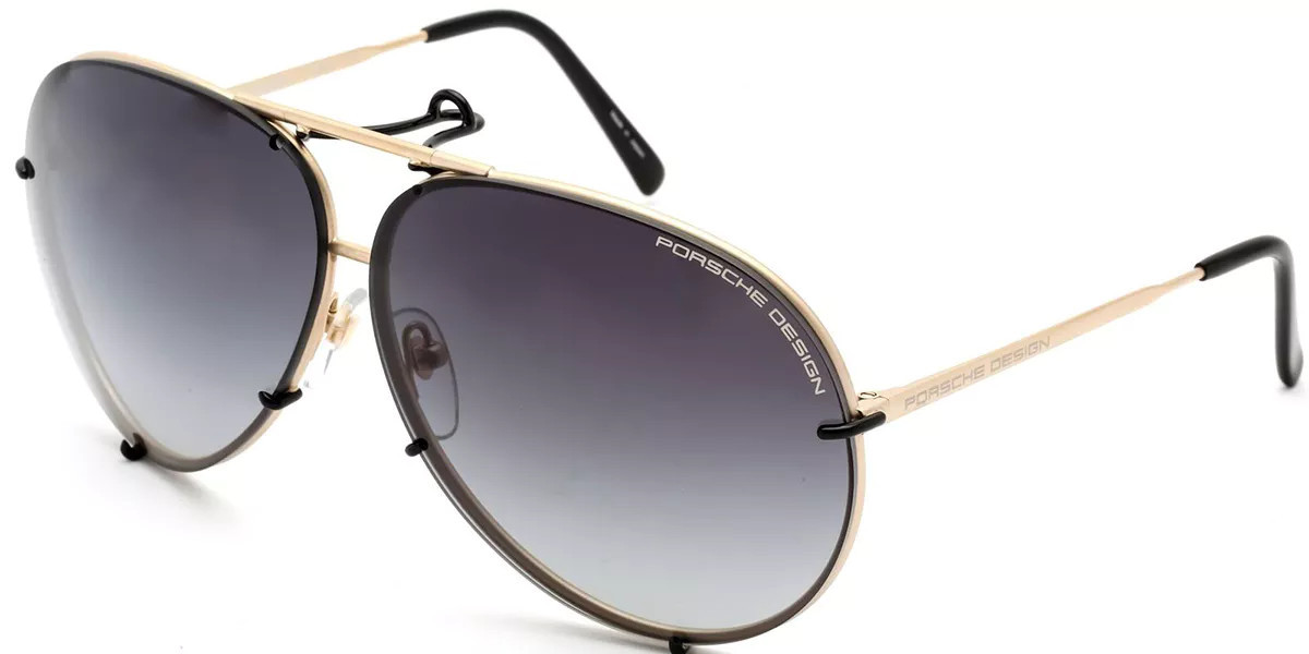 Porsche Design P8478 U Men's Sunglasses Gold Size 66 | SmartBuyGlasses Global