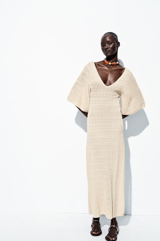 POINTELLE KNIT MAXI DRESS | Zara US