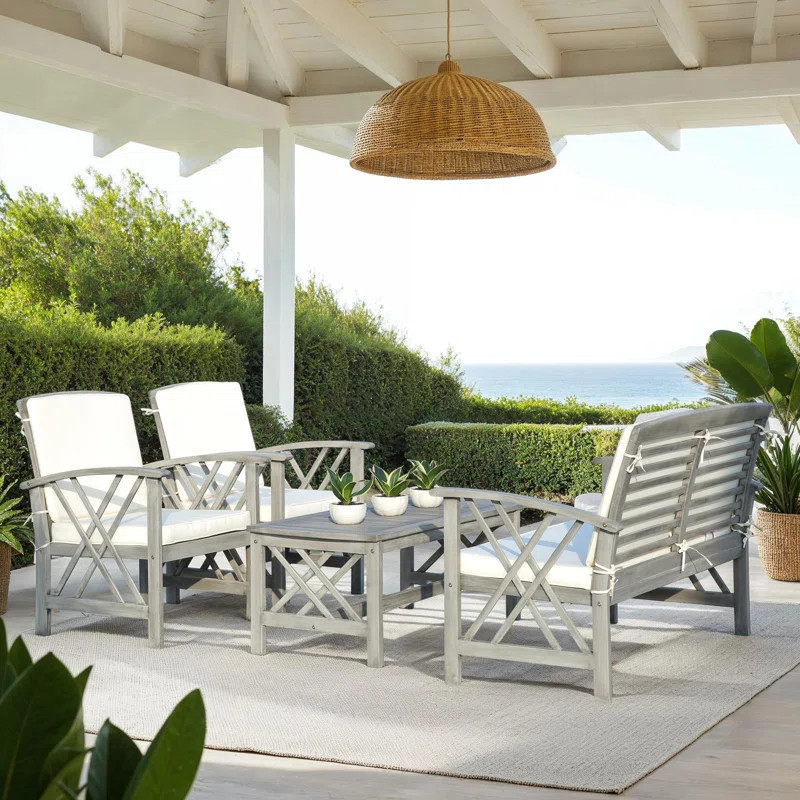 Calhoun 4 Piece Sofa Seating Group with Cushions | Wayfair North America