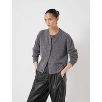 Hush Women's Wool Blend Crew Neck Cardigan - S-M - Grey Marl, Red,Grey Marl | Marks & Spencer (UK)