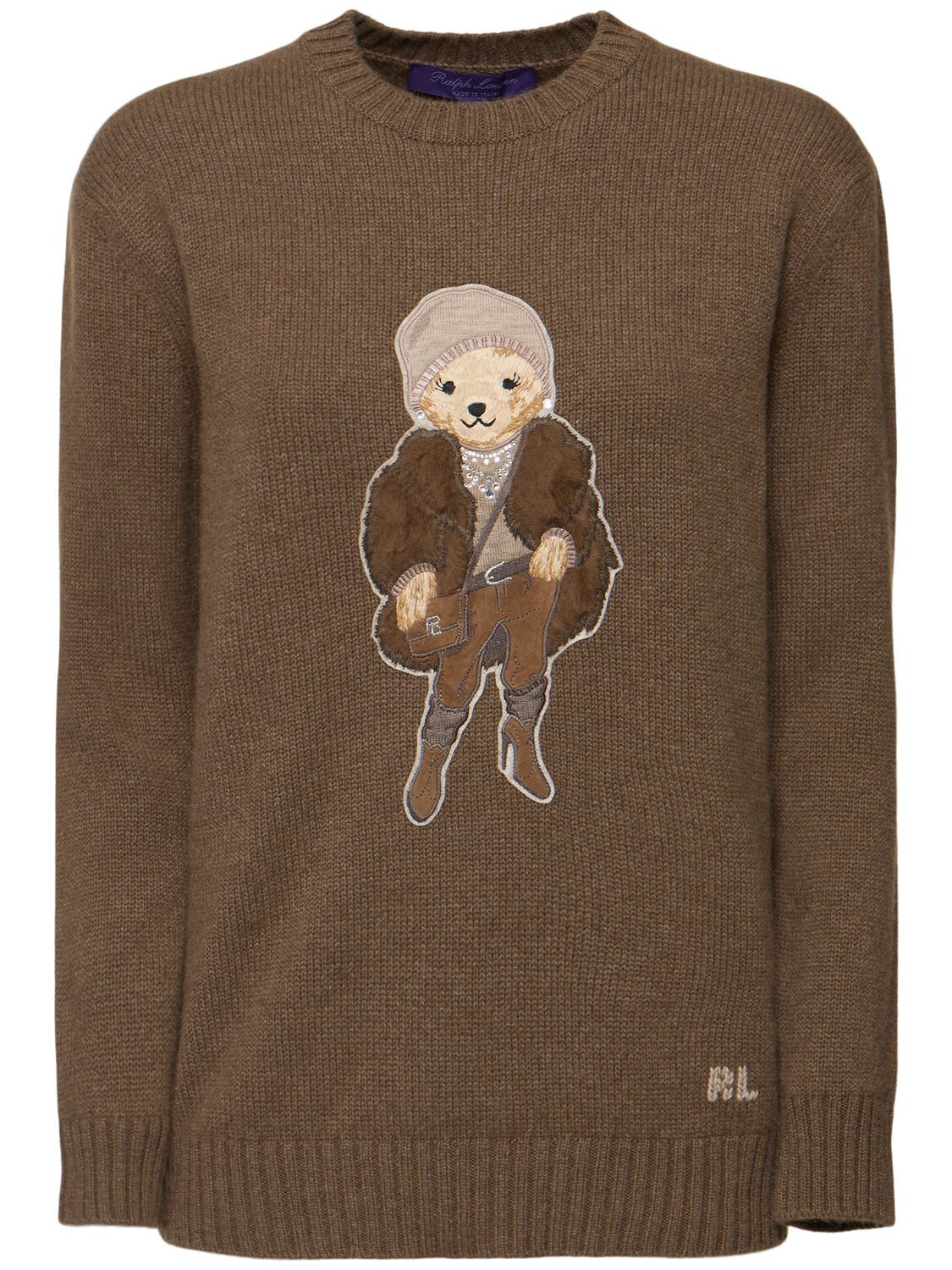 Embroidered Bear Sweater W/shearling | Luisaviaroma