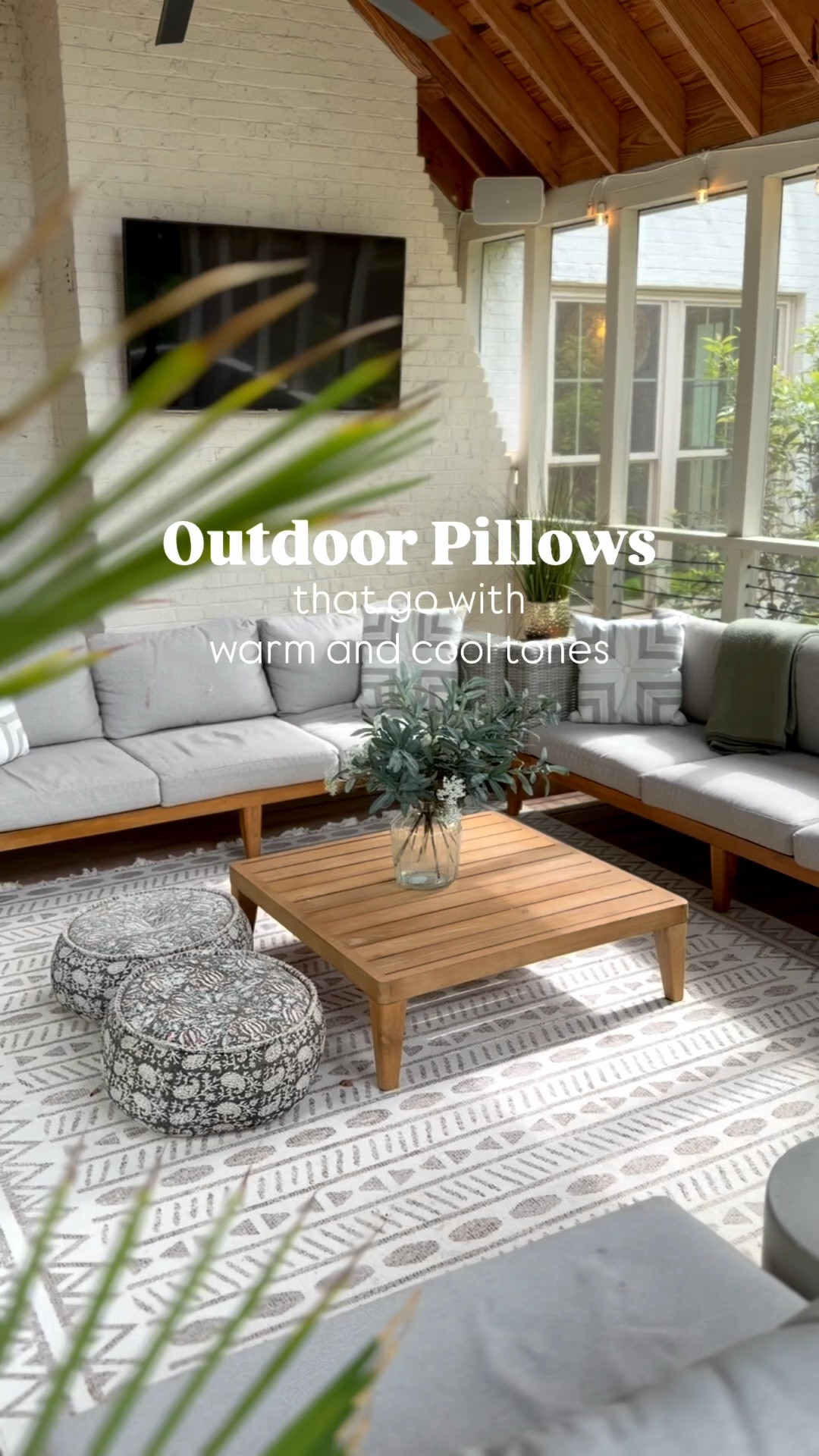 It was time for an update! I had had the same outdoor pillows for over five years and my dog had given them quite the beating. These $30 pillows from target were the perfect easy refresh. The cream and grey colors complement both warm and cool tone, furniture and decor.

#LTKHome