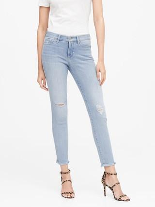 Mid-Rise Skinny Destructed Jean | Banana Republic (US)