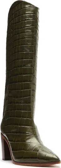 Schutz Maryana Block Pointed Toe Knee High Boot | Nordstrom | Nordstrom