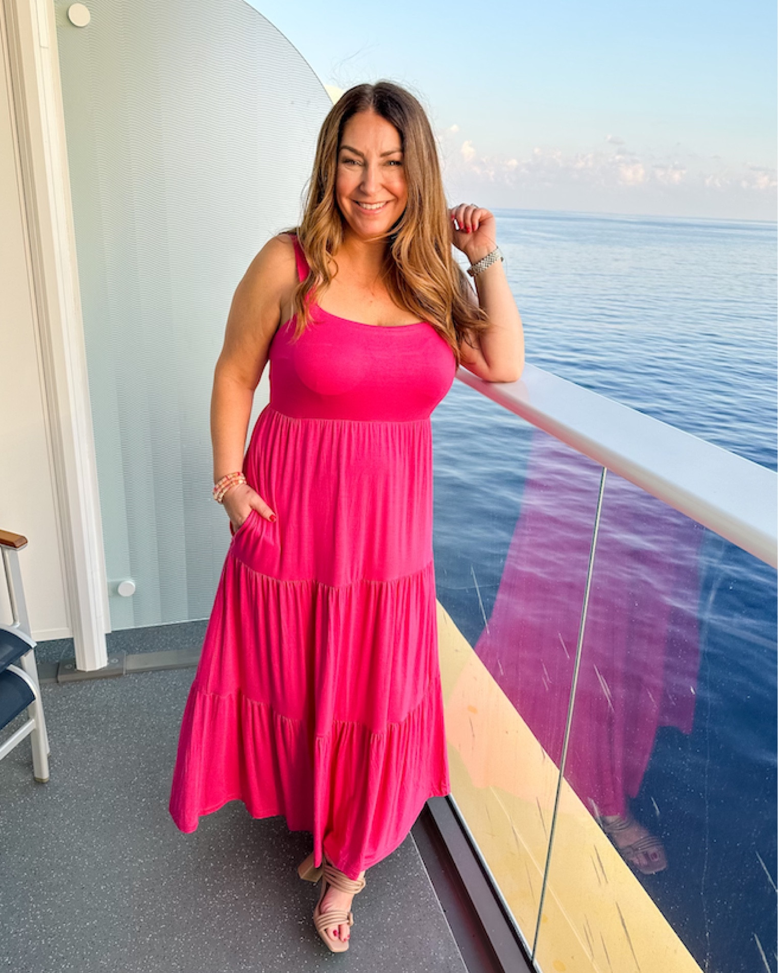 Pink maxi dress 

Fit tips: dress tts, L and has a built- in bra

#LTKSeasonal #LTKcurves #LTKstyletip