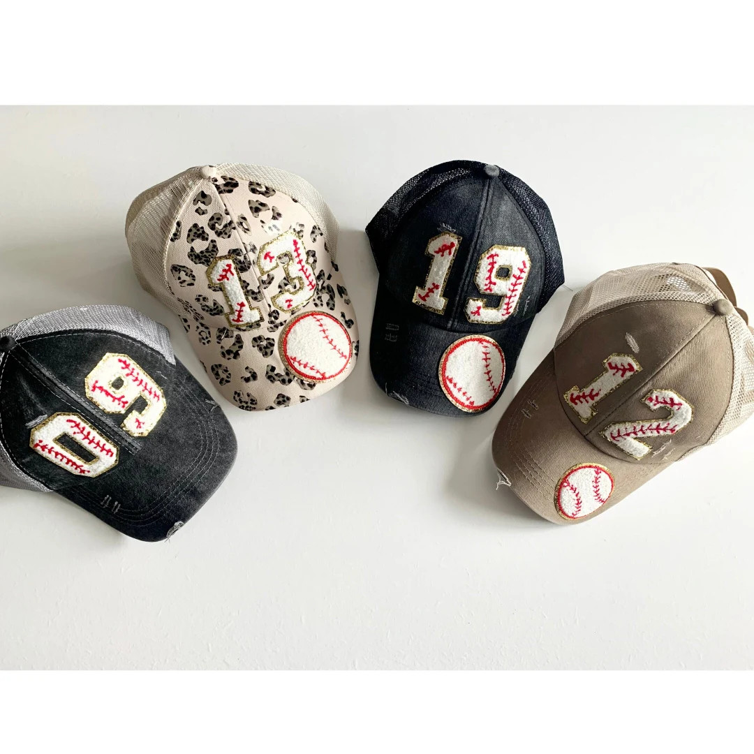 Personalized Ponytail Baseball Cap for Baseball Mom’s With Baseball Players Number, Custom Base... | Etsy (US)