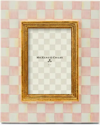 MACKENZIE CHILDS Rosy Check Enameled Steel 4 x 6-Inch Picture Frame | Nordstrom | Nordstrom