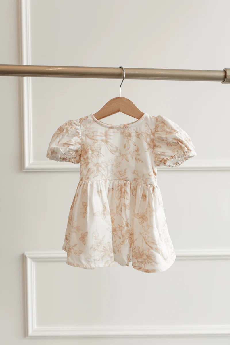 Baby Odette Dress Set in Taupe | Ivy City Co