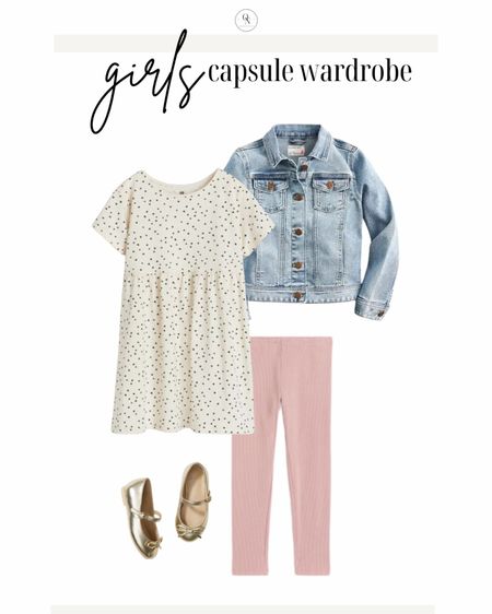 Casual dress with leggings outfit from the girls capsule wardrobe for spring!

Here are the rest of the suggested items from the spring capsule for toddlers, little kids and tweens: 

5x short sleeve shirts in a mix of print and solid.

4x long sleeve Tshirts in a mix of print and solid

2x casual dresses. If your girl is more of a dress gal I recommend 5 casual dresses and doing fewer long sleeve and short sleeve Tshirts.

Jackets // rain coat, denim jacket, pullover

Bottoms // 2 pairs of jeans (light and dark), 4-5 pairs of leggings to wear under dresses and by themselves with Tshirts, 5 pairs of shorts 

Dressy dress

Accessories // Socks for sneaker, socks for dress shoes, headband, sunglasses, and a cute bag

Shoes // dress shoes, casual shoes like crocs, natives or keens, and a pair of sneakers

Spring capsule wardrobe, kids capsule wardrobe, girls outfits, outfits for kids, outfits for girls, girls capsule wardrobe, spring outfits for kids 

#LTKkids #LTKSpringSale #LTKSeasonal