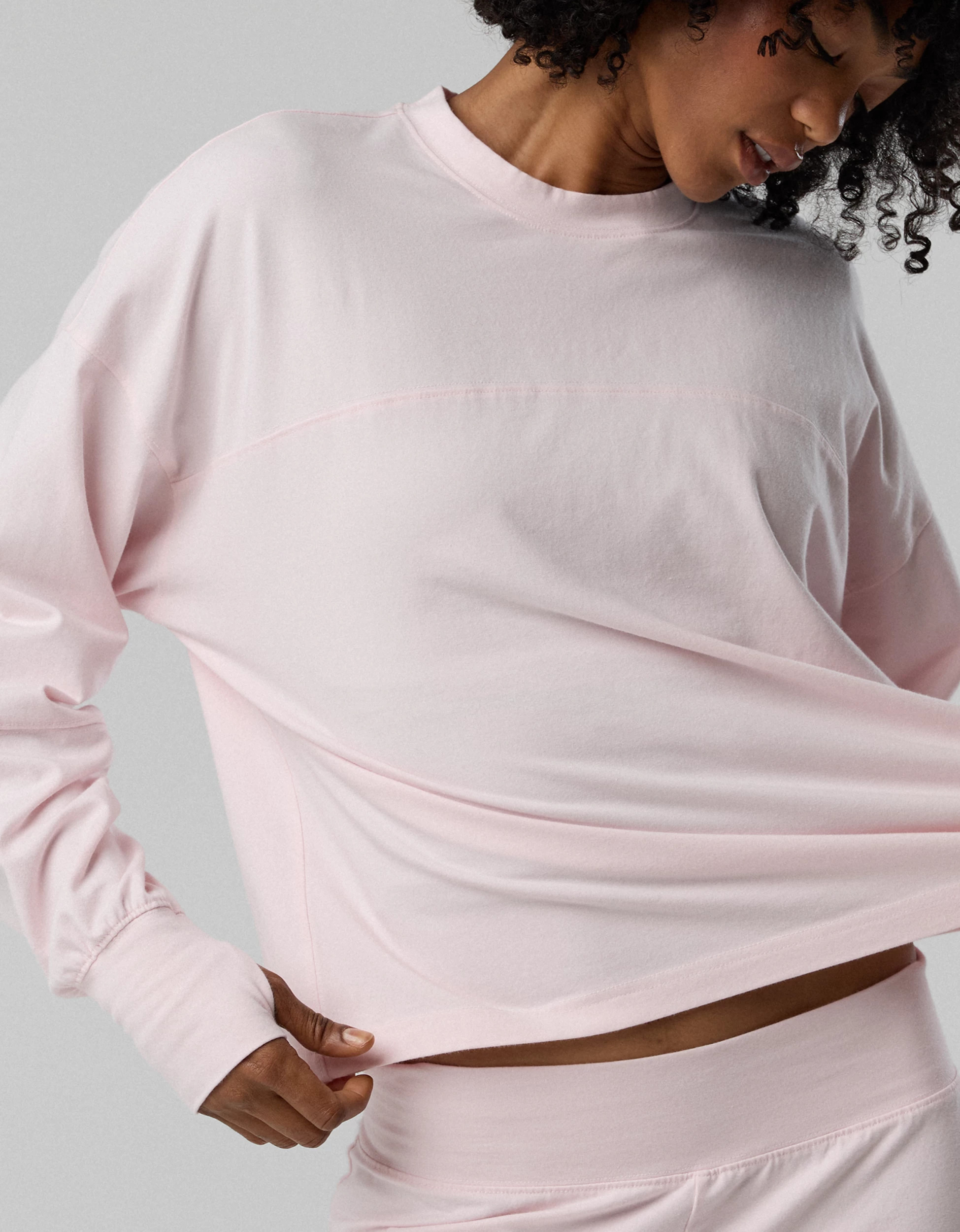 OFFLINE By Aerie OG Cotton Crewneck Long Sleeve T-Shirt | Aerie