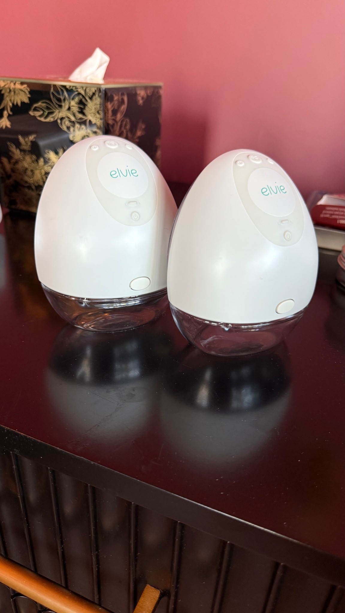 I hate pumping with a passion but it’s good for the baby 🤷‍♀️. Elvie has the least awful pumps in my opinion. I bought Spectra which is supposed to be hospital grade but it makes me feel like a cow hooked up to wires. These are wireless. Make sure you get the right flange size, and they need to be charged daily. They come with 24mm flanges but I bought 19mm silicone inserts on Amazon which I highly recommend. Plastic on nipples sucks. With my first kid I didn’t know you need to size the flanges so definitely do that 😂

#LTKBump #LTKKids #LTKBaby