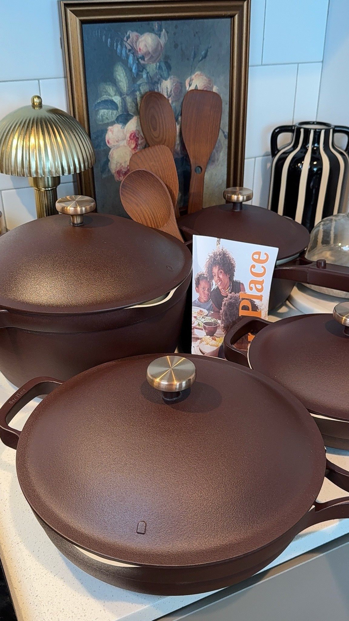 My kitchen just got a MAJOR upgrade 🤎🍳 These @Our Place  pans are almost too pretty to cook in! The rich brown + gold details fit my kitchen perfectly, and I love that the set gives me everything I need for everyday cooking. Functional, pretty AND countertop-worthy? Yes please. ✨

#LTKHome #LTKdayinmylife #LTKfoodie
