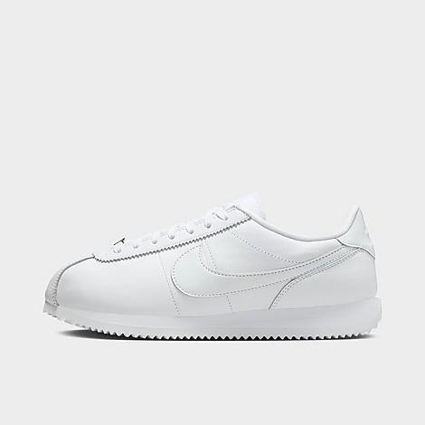 Nike Women's Cortez 23 Premium Leather Casual Shoes in White Size: 8.5 | Finish Line (US)