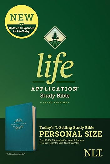 Tyndale NLT Life Application Study Bible, Third Edition, Personal Size (LeatherLike, Teal Blue) ... | Amazon (US)