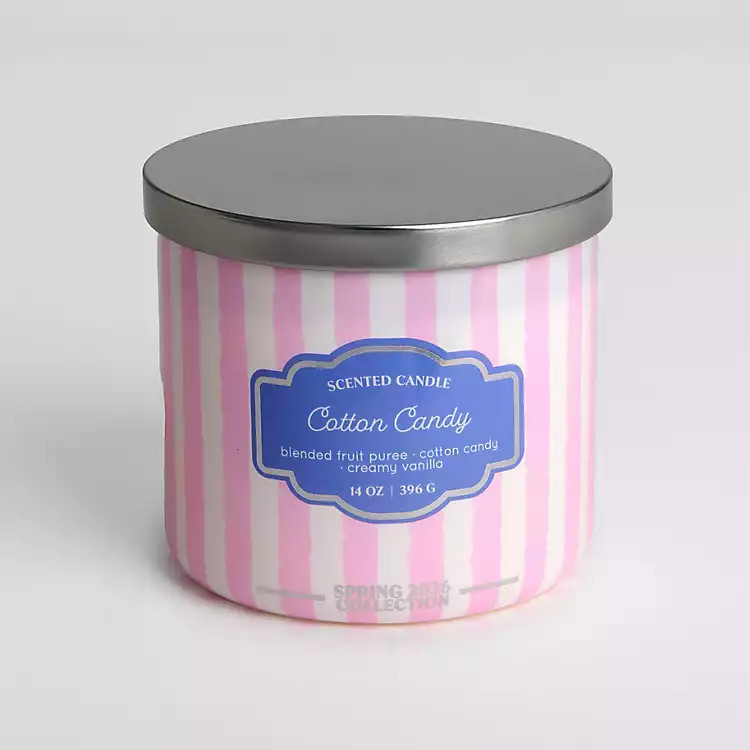 New! Cotton Candy 3-Wick Jar Candle | Kirklands