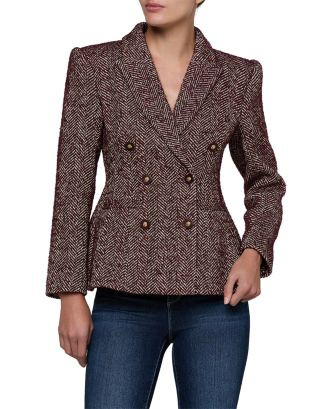 Karima Tweed Double Breasted Cinched Waist Blazer | Bloomingdale's (US)