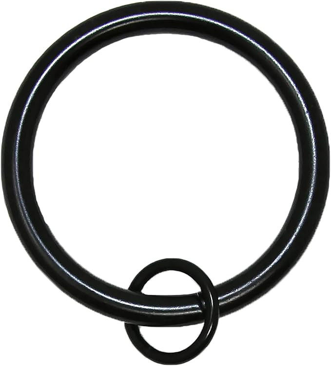 Urbanest Solid Metal Window Drapery Curtain Panel Ring with Eyelet, 1.5" Inner Diameter, Fits Up ... | Amazon (US)