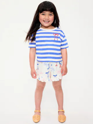 Ribbed Ruffled Shorts for Toddler Girls | Old Navy (US)