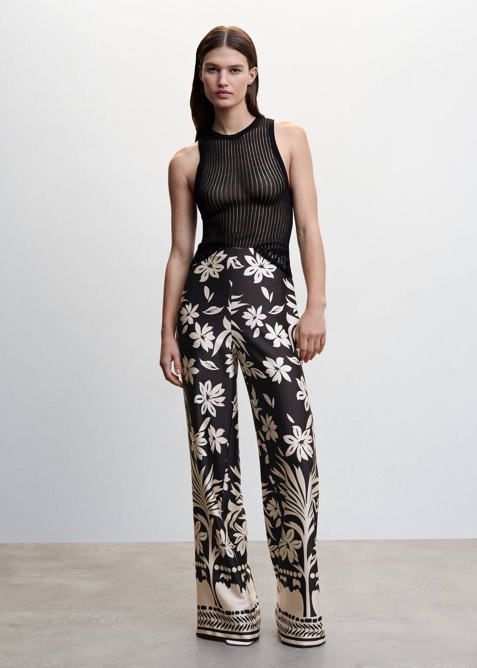 Floral palazzo pants | MANGO (US)