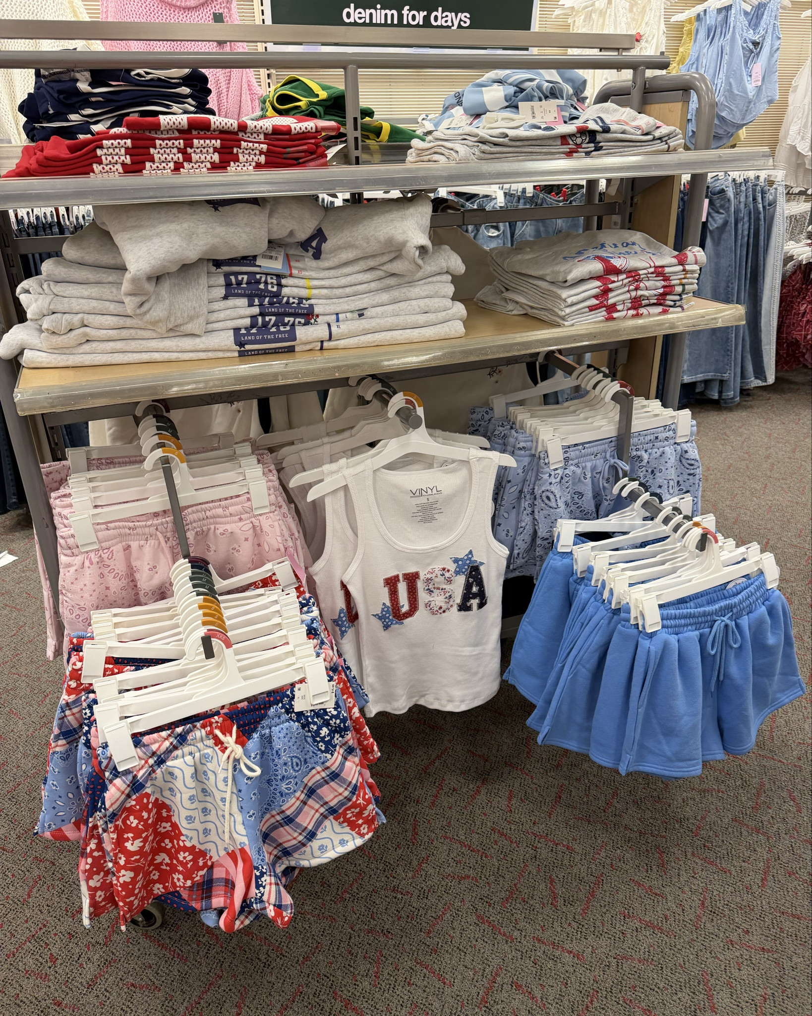 Happy Tuesday!☺️ New arrivals @target 🎯🤩 I love seeing patriotic clothing and has me already thinking of all the fun activities up ahead!!🇺🇸😍 The patchwork on this ribbed USA tank top, this crochet detail on the red graphic strapless top, and the America pullover graphic sweatshirt are my favorites!!🥰 I linked them for you and more new arrivals that I think these tops would look so cute with for you to check out!!🛍️☺️ Which one is your favorite?🤔

#americanaclothing #patriotictops #summershorts #summeroutfit #graphictanktop 


#LTKootd #LTKOver40 #LTKSeasonal