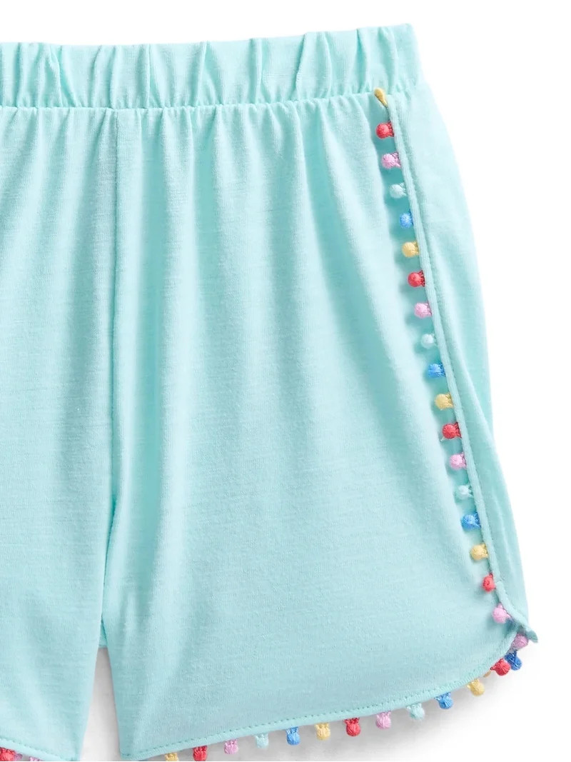 Wonder Nation Little Girls' Sleeveless Print Romper, Sizes 4-10 | Walmart (US)