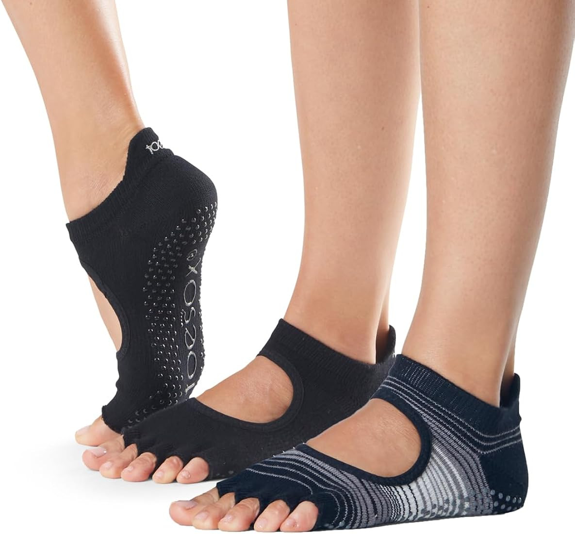 toesox Women's Bellarina Half Toe Grip Socks, Multi Pack - Non-Slip Pilates Socks, Yoga Socks, Ba... | Amazon (US)