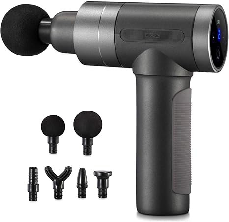 Muscle Massage Gun Handheld Percussion Massagers Back Leg Body Massage Deep Tissue Massager Gray | Amazon (US)