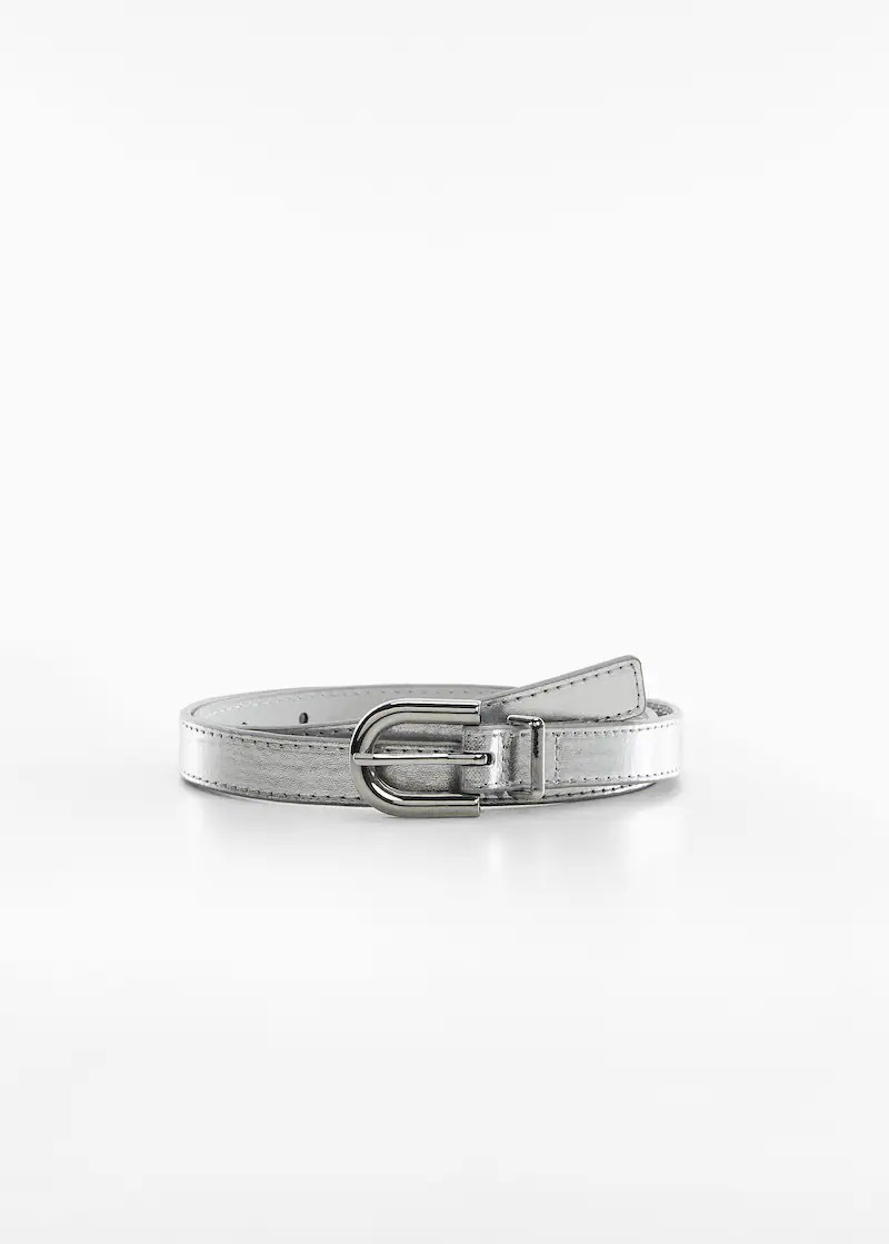 Buckle metallic belt | MANGO (US)